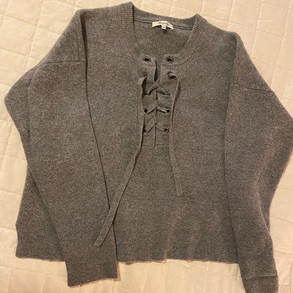 Grey wool sweater from Madewell